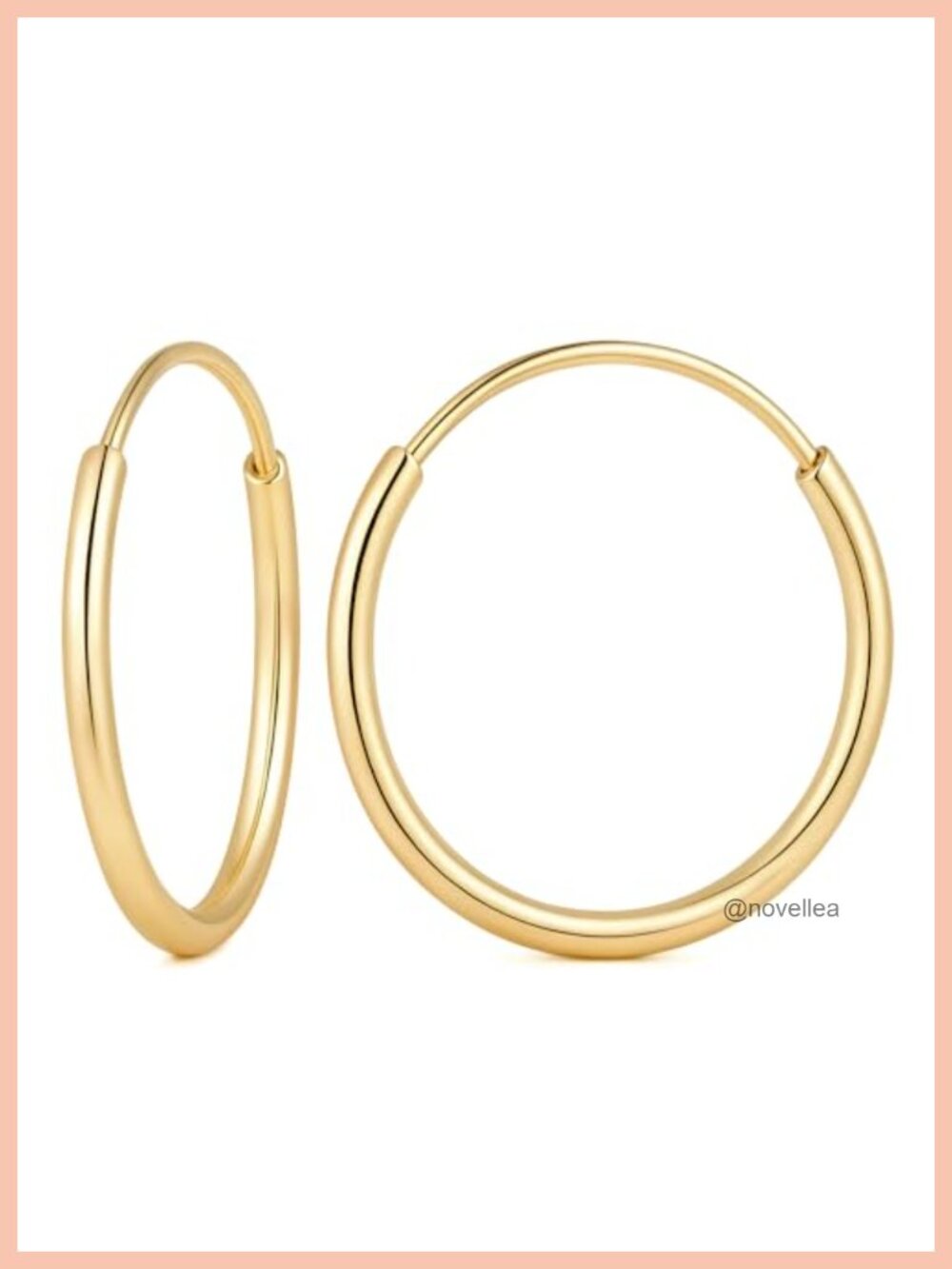 Gold Plated Thin Hoop Earrings Women Minimalist 1.5mm
